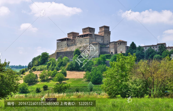 城堡Torrechiara。Emilia,Romagna。意大利.