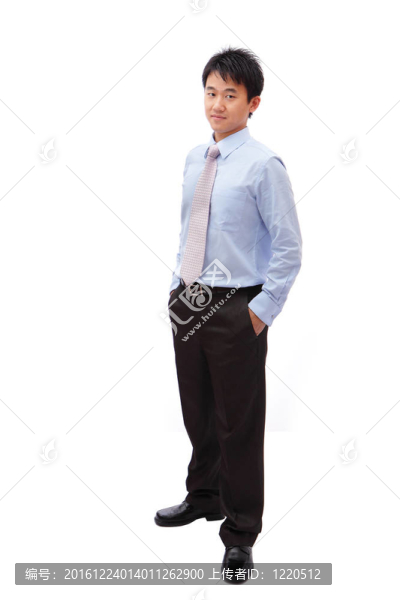 充滿自信的微笑的商人