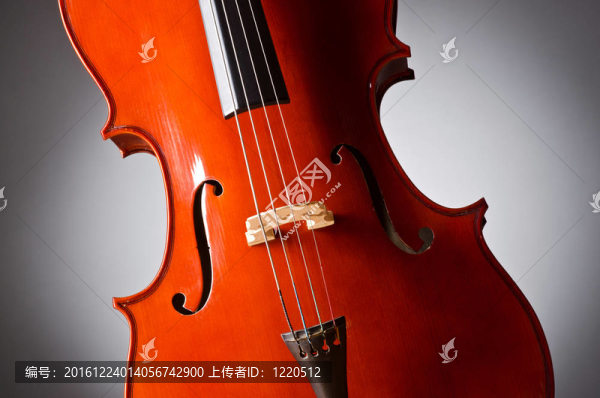 在黑暗的房間里音樂(lè)的大提琴