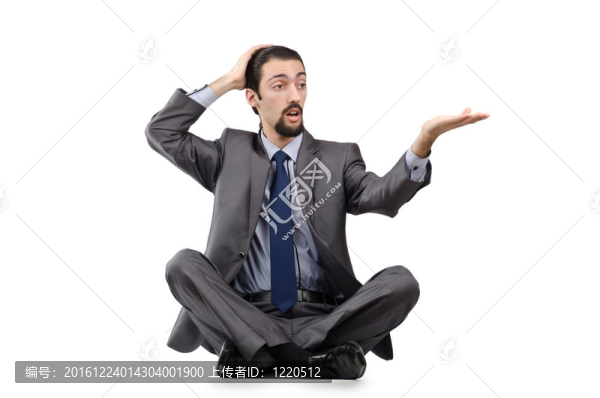 商人在白色背景下孤立