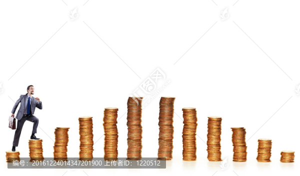 商人爬金幣堆
