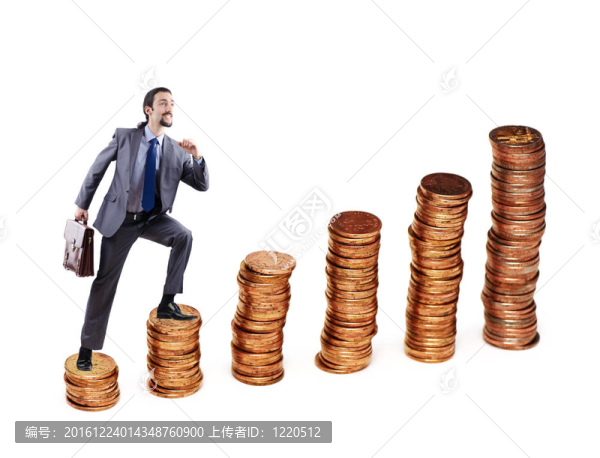 商人爬金幣堆