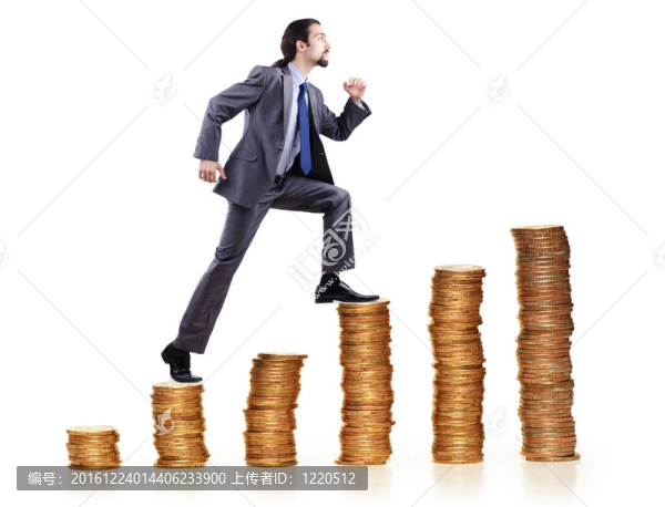 商人爬金幣堆