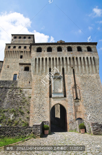 城堡Torrechiara。Emilia,Romagna。意大利.