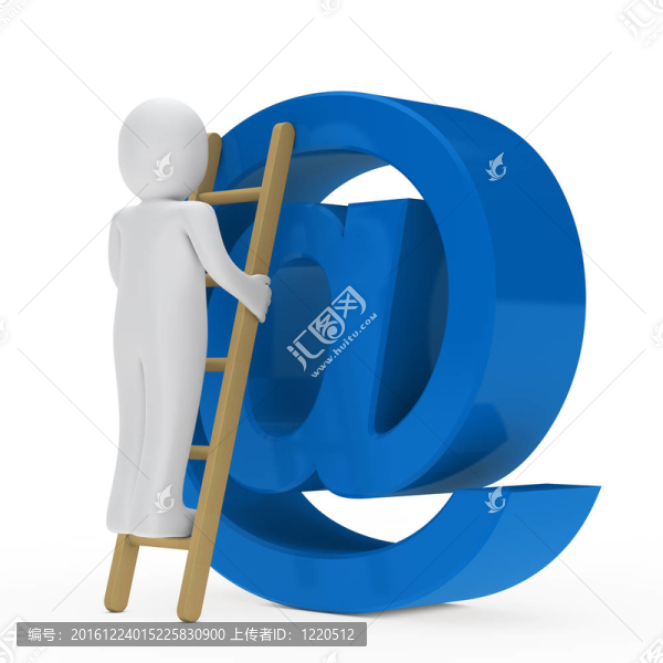 男子在階梯電子郵件標(biāo)志
