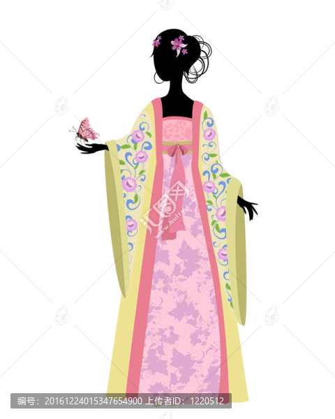 中國(guó)女人與傳統(tǒng)服飾中的蝴蝶