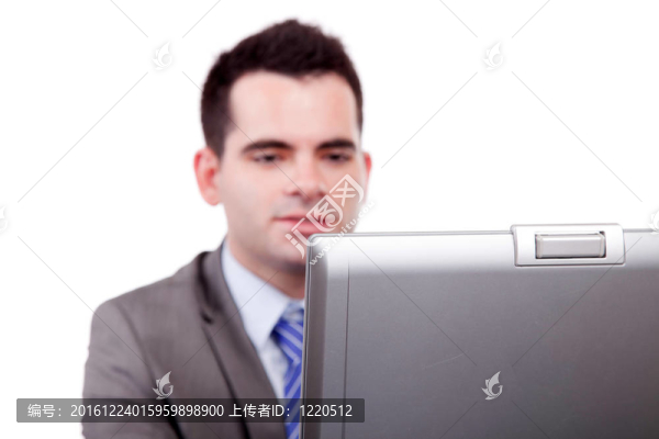 年輕商人工作