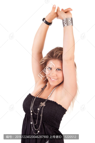 年輕漂亮的女人擺姿勢
