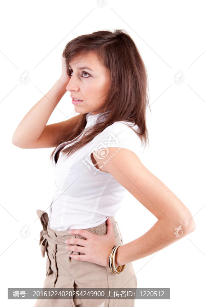 年輕漂亮的女人擺姿勢(shì)