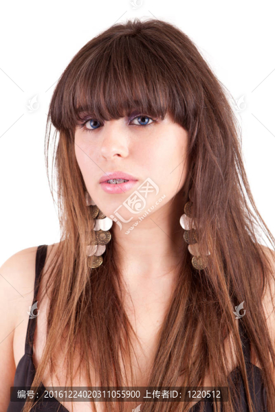 年輕美麗的女人肖像