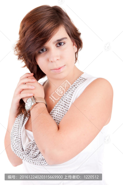 年輕美麗的女人肖像