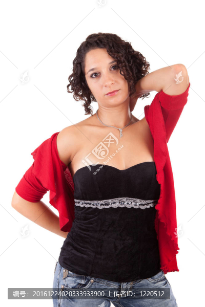 年輕漂亮的女人擺姿勢(shì)