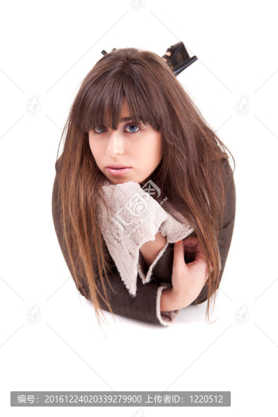 年輕美麗的女人肖像