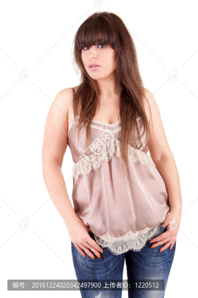 年輕漂亮的女人擺姿勢(shì)
