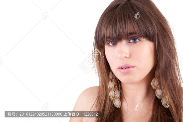 年輕美麗的女人肖像