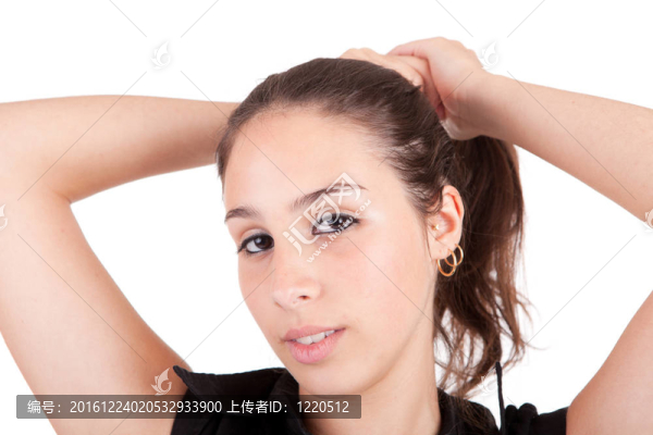 年輕美麗的女人肖像