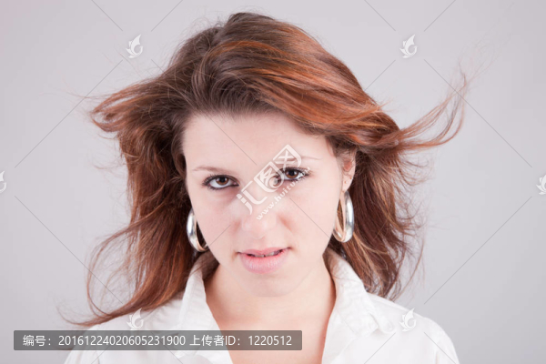 年輕美麗的女人肖像