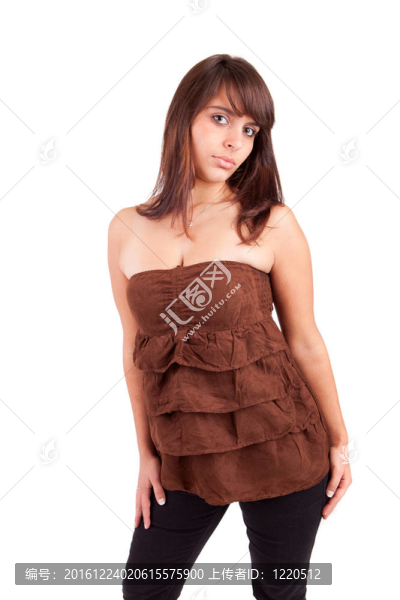 年輕漂亮的女人擺姿勢(shì)