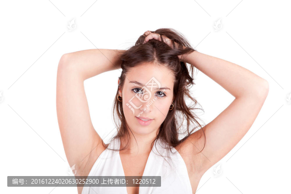 年輕美麗的女人肖像