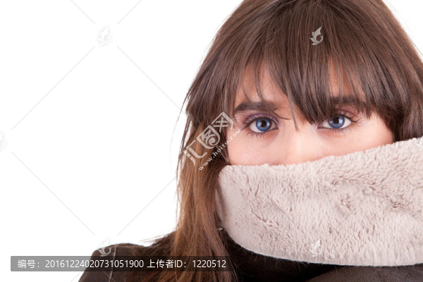美麗女人過冬
