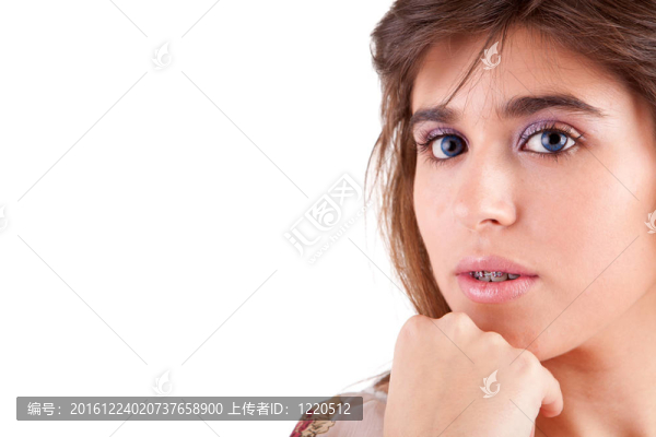 年輕美麗的女人肖像