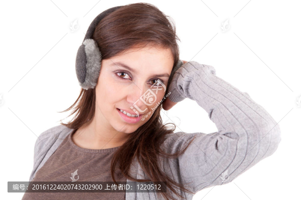 美麗女人過冬
