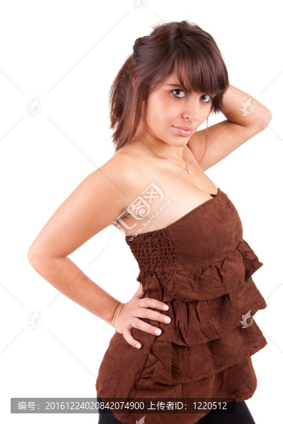 年輕漂亮的女人擺姿勢(shì)