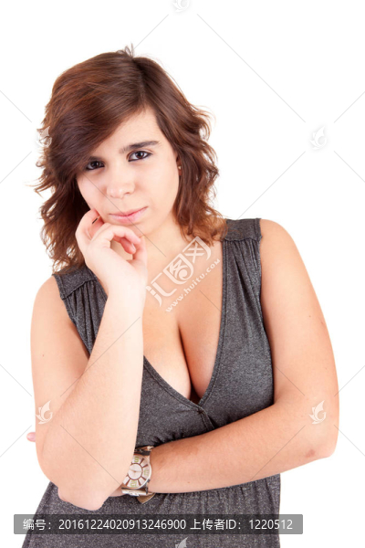 年輕漂亮的女人擺姿勢(shì)
