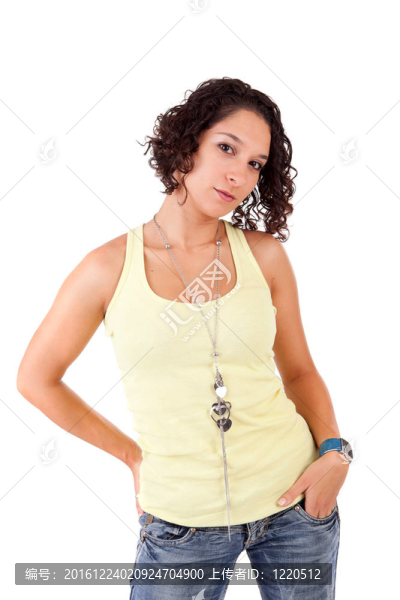 年輕漂亮的女人擺姿勢(shì)
