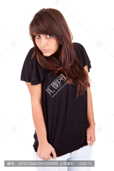 年輕漂亮的女人擺姿勢(shì)