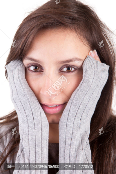 年輕美麗的女人肖像
