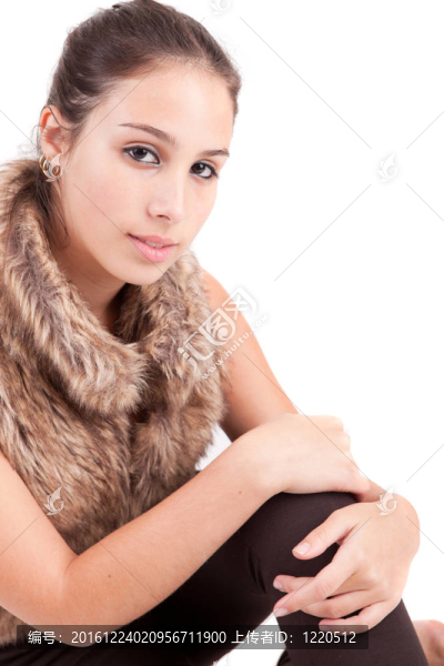 年輕美麗的女人肖像