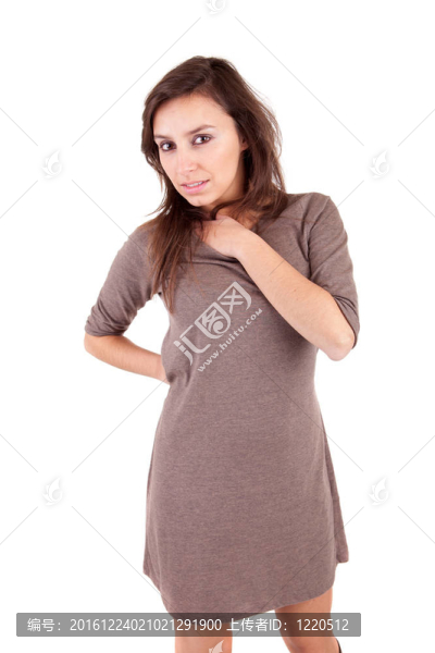 年輕漂亮的女人擺姿勢(shì)