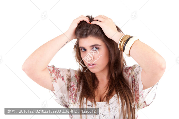 年輕美麗的女人肖像