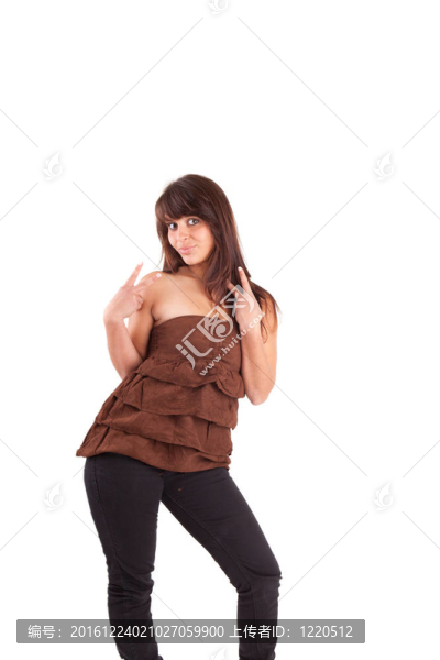 年輕漂亮的女人擺姿勢(shì)