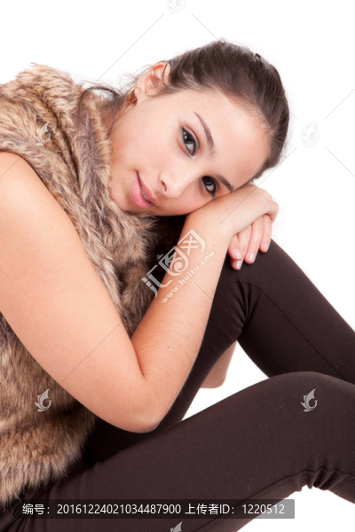 年輕美麗的女人肖像