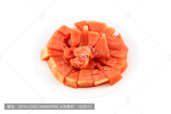 白底紅西瓜碟