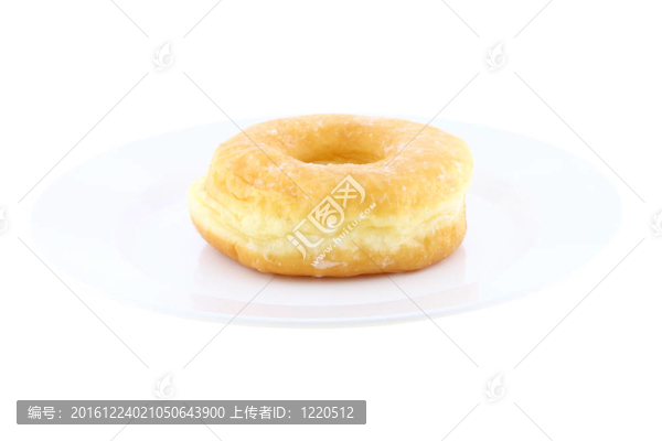 甜甜圈在白色背景的菜。