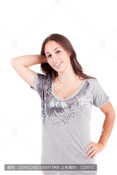 年輕漂亮的女人擺姿勢(shì)