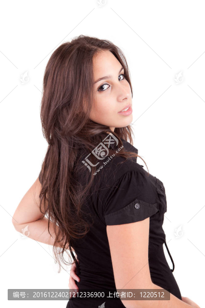 年輕漂亮的女人擺姿勢(shì)
