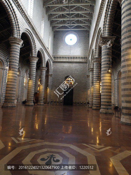 內(nèi)部的大教堂（大教堂）。Orvieto；翁布里亞大區(qū)