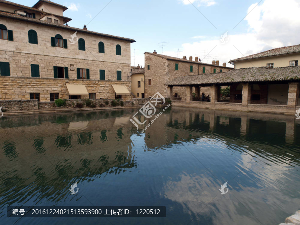 Bagno,Vignoni在托斯卡納。中世紀(jì)的溫泉