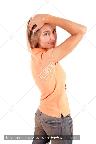 年輕漂亮的女人擺姿勢(shì)