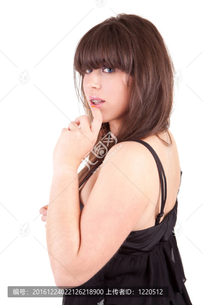 年輕漂亮的女人擺姿勢(shì)