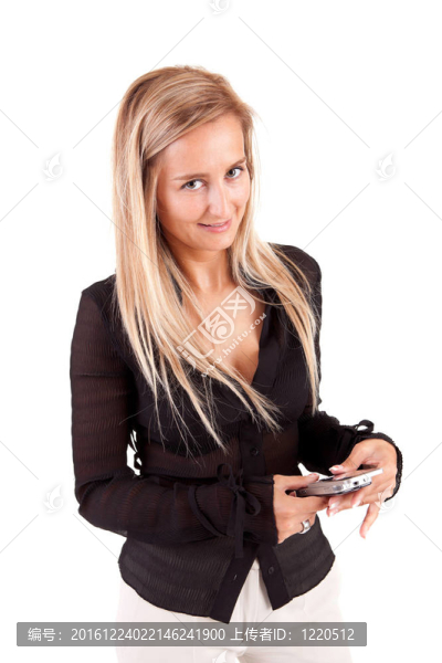 商業(yè)婦女在電話