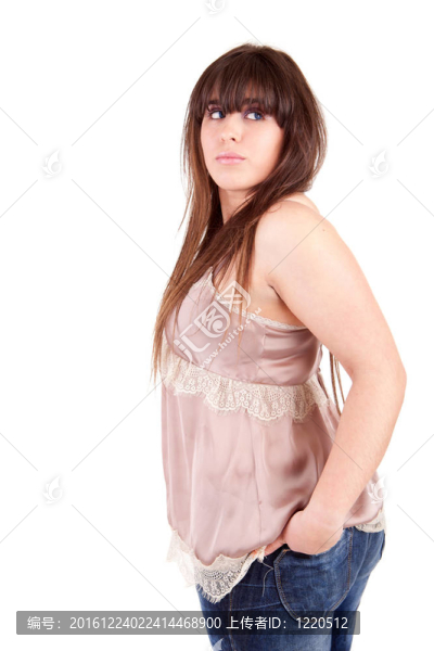 年輕漂亮的女人擺姿勢(shì)