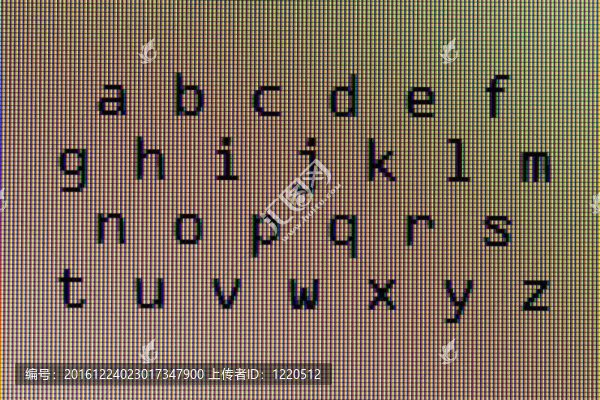 計(jì)算機(jī)屏幕上特寫(xiě)字母