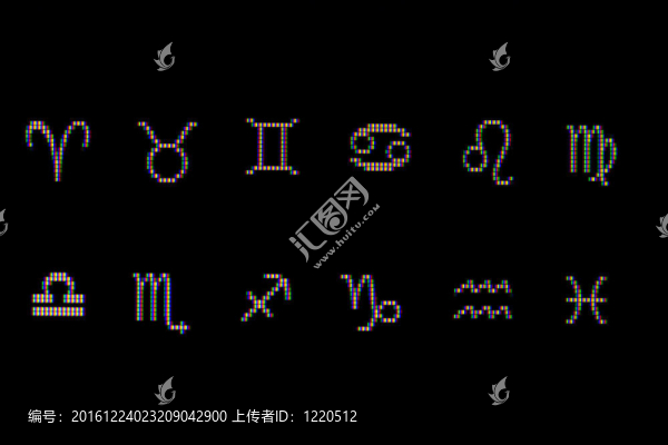 電腦屏幕上特寫(xiě)的星座符號(hào)