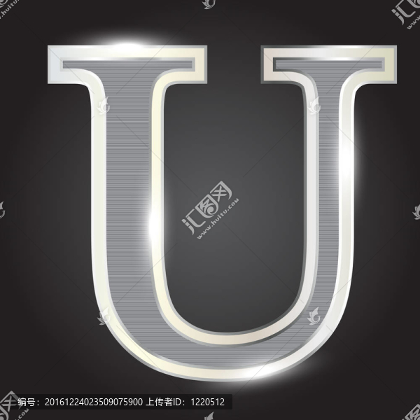 銀色金屬字體插畫