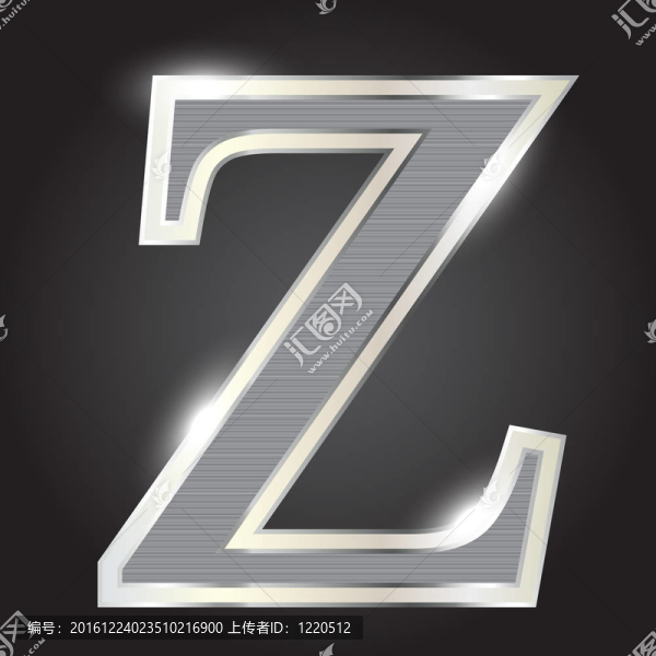 銀色金屬字體插畫